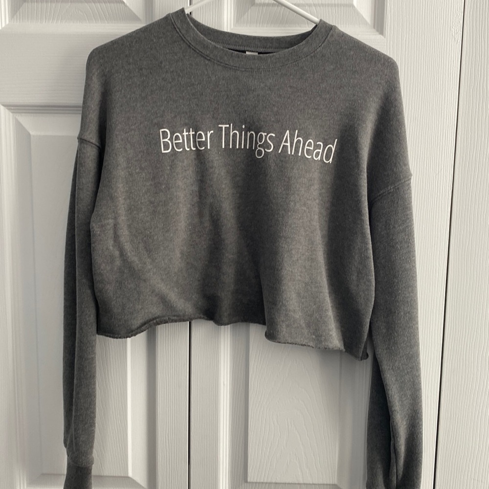 Womens Cropped Better Things Ahead Sweatshirt